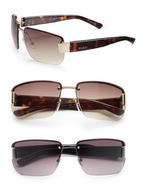 gucci sunglasses for men cheap|Gucci rimless sunglasses men's.